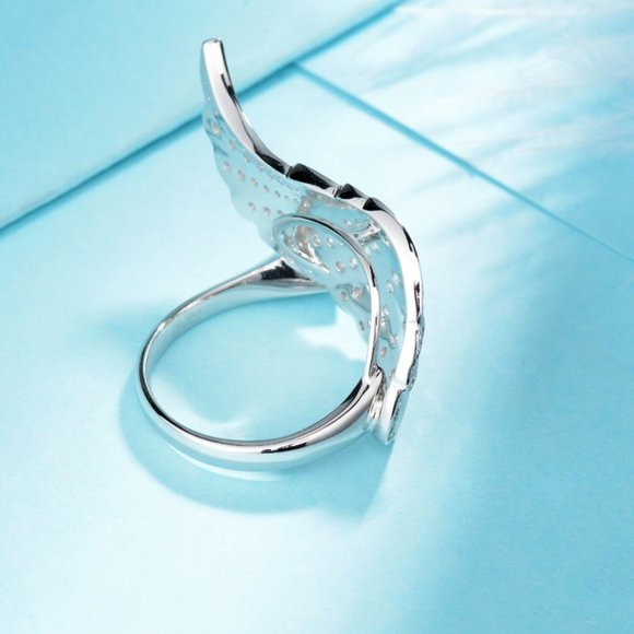 ✨ Lovely Fashion Zircon Full Filled Romantic Angel Wings Ring Women, PD097 - Picture 8 of 8